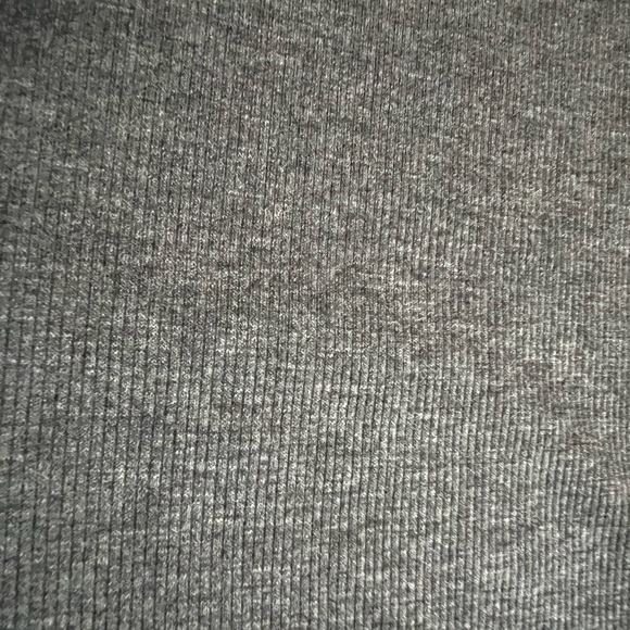 Gray, cropped/ankle jumpsuit with straight leg. Thin straps and button down top. - Picture 8 of 10